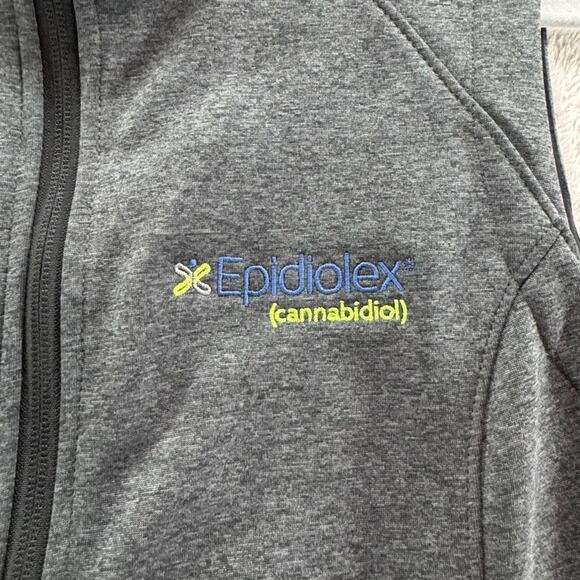 The North Face Sweater Women M Heather Dark Gray Full Zip Ridgeline Vest Hike - Picture 3 of 11